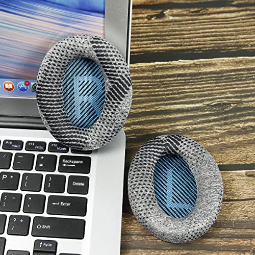 Earpads for Bose QC35 & QC25, Breathable Soft Fabric, Gray | Fits QC35 II/QC25/QC2/QC15/AE2/AE2i/AE2w/SoundLink Headphones; Soft Memory Foam Bose Headphones Replacement Ear Pads - color: Blue