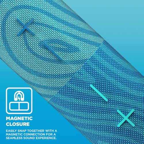 Stromberg Twin 2-in-1 Mini Portable Bluetooth Speaker, 10W (5W per Speaker), 11-Hour Playtime, Magnetic, Sky Blue and Blue - color: B - Blue