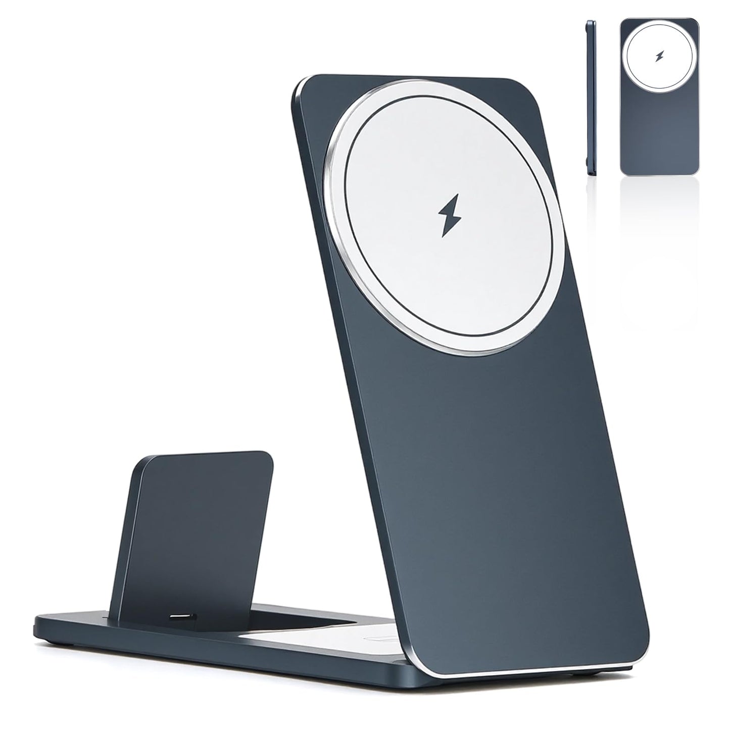 3-in-1 Wireless Charging Station, Foldable Magnetic Charger Stand Compatible with iPhone, Apple Watch, Apple Earphone, 15W Fast Charging, Portable Travel Dock