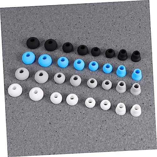 HANABASS 32pcs Silicone Earbud Caps for and Power Comfortable Easy to Install Earphone Covers Black White Grey and Replacement for Clean and Headphones