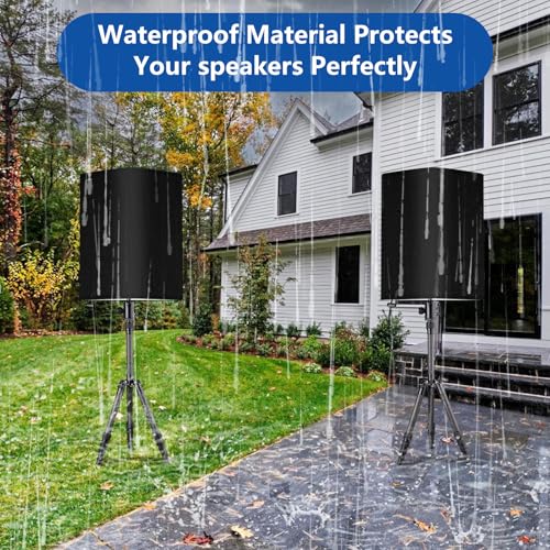 15 inch Outdoor Speaker Covers, 4 Pack Weatherproof Speaker Cover for PA DJ Powered Speakers - 600D Thick Oxford Fabric Waterproof UV Protection Dustproof | for PA DJ Powered Speakers - 600D Thick Oxford Fabric Waterproof UV Protection Dustproof - size: 4