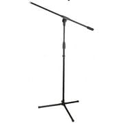 Tripod Boom Microphone Adjustable Floor Stand - Black