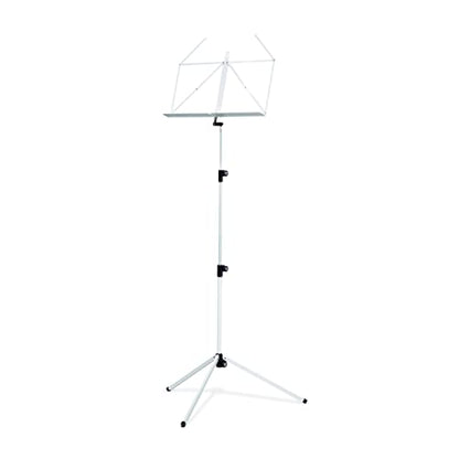 K&M Konig & Meyer 10010.000.57 Colorful Music Stand | Large Deep Desk | Sturdy Base | Adjustable 3pc Telescopic Design | Folding Compact | Pro Grade for Musicians | German Made | White - color: White