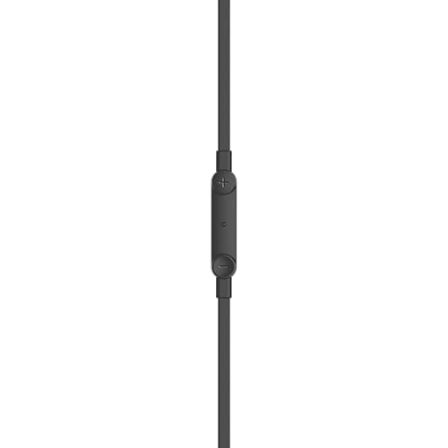 Belkin Wired Earbuds with Lightning Connector, Built-in Mic | In-ear headphones, tangle-free cable, inline remote, volume and track controls, water resistant, iPhone, iPad - color: Black, size: One Size, style: LTG