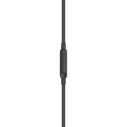 Belkin Wired Earbuds with Lightning Connector, Built-in Mic | In-ear headphones, tangle-free cable, inline remote, volume and track controls, water resistant, iPhone, iPad - color: Black, size: One Size, style: LTG