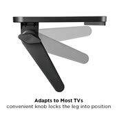 Mount Plus 09-02 Top Shelf TV Mounting Bracket 12-inch Wide Platform | Holds Speaker, Streaming Device | Protective Ledges | Made for Apple TV and Remote - color: 1 Pack Black Protective Ledges