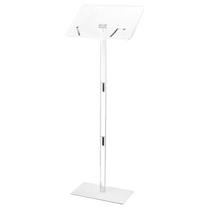 VEVOR 연단 스탠드, 104.1cm(41인치) 아크릴 성서, 넓은 독서 표면이 있는 휴대용 노트북 책상, 책 클립, 조절 가능한 각도, 플로어 스탠딩, 교실, 결혼식, 회의, 강의 및 콘서트용 - style: 아크릴 성서 109.2cm(43인치)