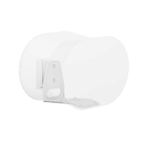 ynVISION.DESIGN Wall Mount for Sonos ERA 300 Speaker, 1 Mount, White | Tilt 18° and Swivel ±21°, cable management, hardware included for concrete, brick, or wood stud install, easy assembly - style: White - Single