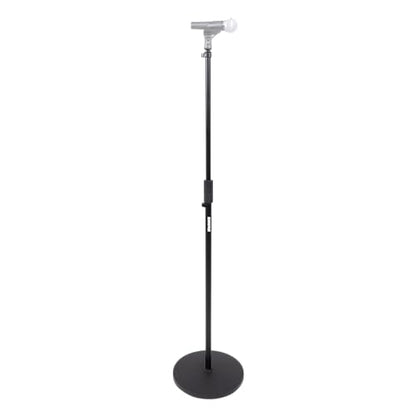Shure by Gator Round Base Mic Stand with Standard Height-Adjustable Twist Clutch and 10" Base; (SH-RBMICSTAND10) - style: 10" Weighted Base