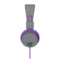 JLab, JBuddies Studio, Kids Wired on-Ear Headphones, Bundle with USB-C Adapter, Volume limiting, Foldable, Grey/Purple - color: Grey / Purple, size: Bundles