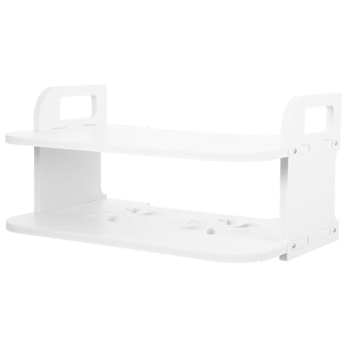 Wall Mounted Projector Bracket and Router Shelf, White Plastic