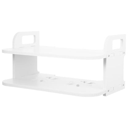 Wall Mounted Projector Bracket and Router Shelf, White Plastic