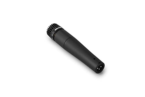 Shure SM57 Pro XLR Dynamic Instrument Microphone | Cardioid dynamic mic for studio and live instruments, drums, percussion and amp miking; recording-ready