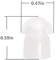 Zotech Replacement Standard Mushroom Earbud Ear Tips for Motorola Kenwood Two Way Radio Coil Tube Audio Kits/Transparent Acoustic Tube Earpieces - size: medium