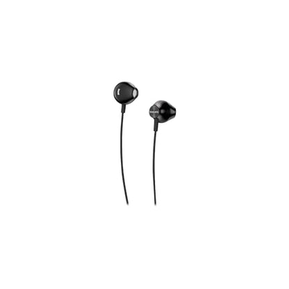 PHILIPS Wired Earbuds 3.5mm jack connector with Microphone, in Ear Headphones with mic, Powerful Bass, Lightweight, 3.5mm jack connector Wired Earphones, 3-Button in-line Remote Ear Buds (Black-Gray) - color: Black-Gray