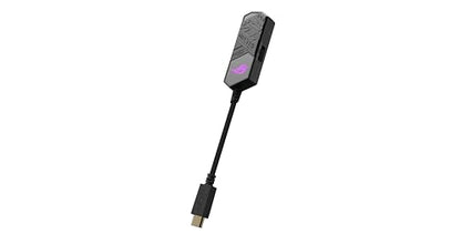 ASUS ROG Clavis USB-C Gaming DAC ESS 9281 Quad DAC Amplifier | AI Noise-Canceling Mic, MQA Rendering, Aura Sync RGB, Compatible with PC, Mobile, PlayStation 5, and Switch