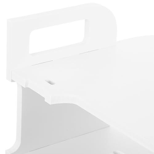 Wall Mounted Projector Bracket and Router Shelf, White Plastic