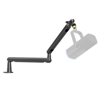 Compatible for FIFINE AM8 BM88 K688 Mic Arm Stand | Low profile design, cable management, fits AM8 BM88 K688, desk mount, sturdy metal(Black) - color: Black