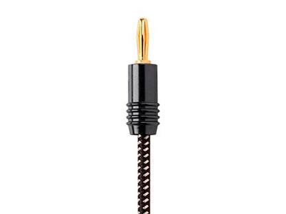 Monoprice Premium Braided Speaker Wire 14AWG - With Gold Plated Banana Plug Connectors - Affinity Series, 1 Pack, 15 Feet Black - size: 15 Feet, style: 1 Pack