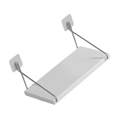 HERCHR Small Floating Shelves, Speaker Shelves Cable Box Shelf Projector Shelf Router Shelf Wall Hanging Shelf Floating Entertainment Center Shelves for Home(White)