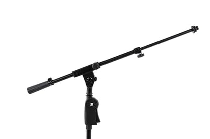 Shure by Gator Deluxe Tripod Mic Stand with Telescoping Boom and Pistol Grip One-Handed Clutch; (SH-TRIPODSTANDTBMDX) - style: Deluxe Clutch + Boom