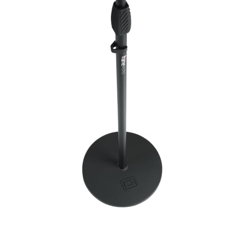 Gator Frameworks Microphone Stand with 12" Weighted Base and Soft Grip Twist Clutch Height Adjustment, (GFW-MIC-1200) - style: 12" Weighted Base