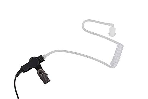 MOTOKU 2.5mm Earpiece Headset W/Coiled Tube for Harris Police Radio | for XG25 XG75 P7300, for Motorola Kenwood