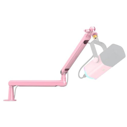 Compatible For FIFINE AM8 Microphone Low Profile Metal Boom Arm With Cable Management, Pink(BM88W) - color: BM88W
