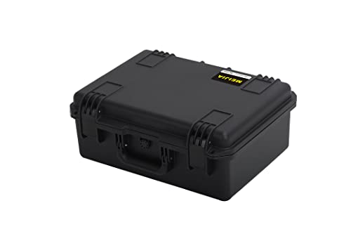 MEIJIA Premium Waterproof Large Hard Camera Case,Hard Protective Case with customizable fit foam,Full Protection with Light&Convenient Design,Elegant Black (21.2"x16.0"x8.3") - size: 21.2"x16.0"x8.3"