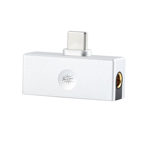 Linsoul Kiwi Ears Allegro Mini Portable IEM DAC, in Ear Monitor Amplifier | USB C to 3.5/4.4mm Output, with Custom Chip, High Resolution 32bit/384kHz, HiFi Earbuds Amp for Phone/PC, Silver - color: Silver