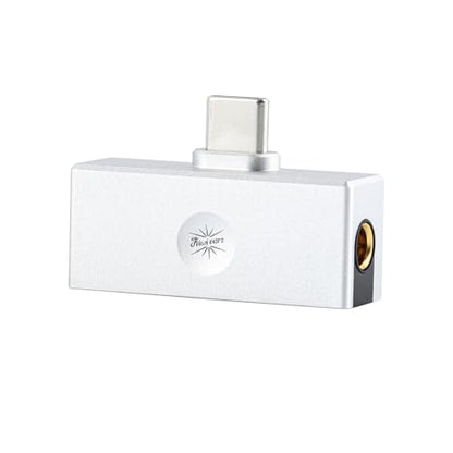 Linsoul Kiwi Ears Allegro Mini Portable IEM DAC, in Ear Monitor Amplifier | USB C to 3.5/4.4mm Output, with Custom Chip, High Resolution 32bit/384kHz, HiFi Earbuds Amp for Phone/PC, Silver - color: Silver