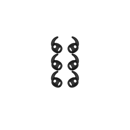 Replacement Silicone Eartips Earbuds Tips Set for Galaxy Buds 3 FE (2025) Earphones Anti-Slip Ear Hooks Wingtip Replacement Silicone Wings (Black Three-Pair Set) - color: Black three-pair set
