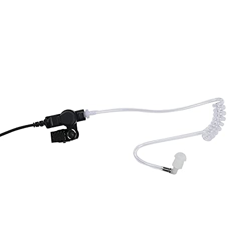 TLK 100 1-Pin 2-Wire Earpiece Compatible with Motorola Radio SL300 SL3500e SL7550e SL7550 SL7580 with Mic Big PTT Tansparent Acoustic Tube Headset