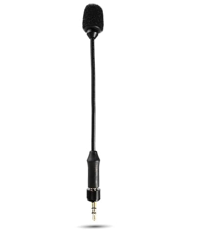 Movo MV-M101 Gooseneck Omnidirectional Lavalier Microphone- Compatible with DJI Mic/Rode Wireless Go Series Wireless Transmitters - Lapel Mic for Interviews and Content Creators (TRS 3.5mm)