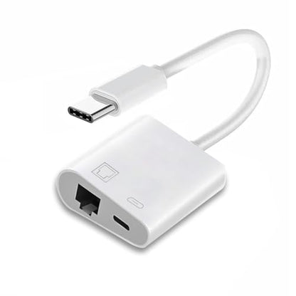 CY Type C USB-C to 100Mbps Networking RJ45 with PD Power Charge Adapter Compatible with Laptop Tablet Phone - style: LAN+PD