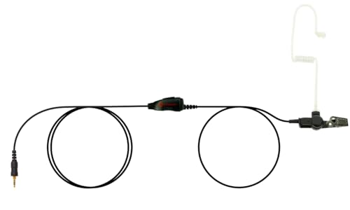 EarHugger EH Acoustic Tube Earpiece/Headset with PTT and Mic Surveillance Kit for Standard Horizon HX300 HX870 HX890 HX850 HX400 Radios. One Wire Headset. - style: For Horizon HX radios