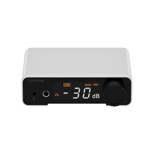Fanmusic Topping DX1 II DAC&Headphone Amplifier ES9039Q2M DAC Chip with Optical Output/Input Preamp Mode Balance Line Out Fully Balanced Headphone Amp (White) - color: White