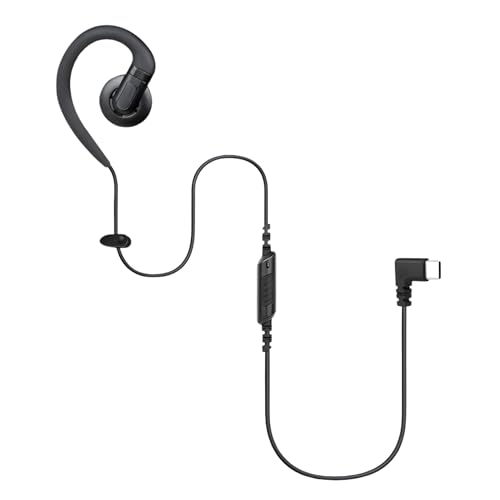 USB C Push-to-Talk Headset, C-Shape Earpiece with Inline PTT Mic & Removable Eartip – Compatible with MS Teams & Zello Walkie Talkie App – VP PTT S27