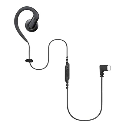 USB C Push-to-Talk Headset, C-Shape Earpiece with Inline PTT Mic & Removable Eartip – Compatible with MS Teams & Zello Walkie Talkie App – VP PTT S27