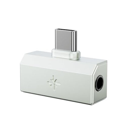 FiiO/Snowsky Tiny Portable DAC & Headphone Amplifier, Hi-Res USB DAC, PEQ Precision Tuning, PCM 384kHz/DSD256 Decoding, Android App/Web Control (3.5mm + Type-C Dual Ports,Tiny A Silver)