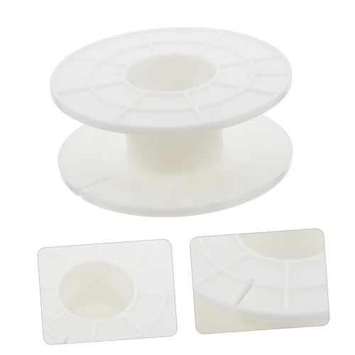 3 Piece White Plastic Wire Reel for Audio Cord Storage | Sturdy round Replacement Cable Reel, Portable, Wear Resistant, Drop Resistant, Light in Weight