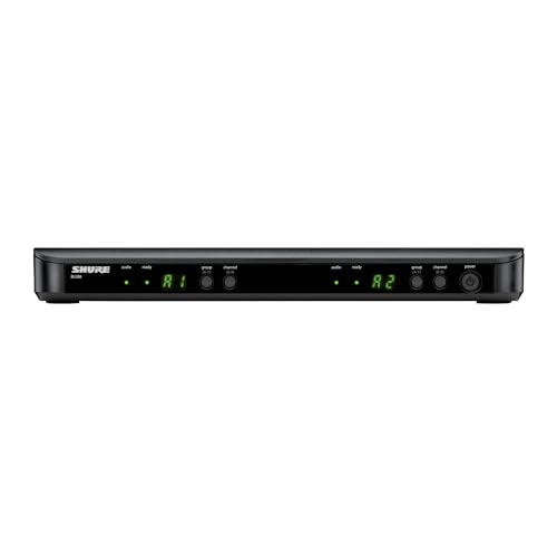 Shure BLX288/B58 Dual-Channel Wireless Audio System J11 Band (596–620 MHz) – BLX88 Receiver, (2) BLX2 Transmitters with Beta 58A Mic, Up to 14 Hr Battery, 300 ft Range | BLX88 Receiver, (2) BLX2 Transmitters with Beta 58A Mic, Up to 14 Hr Battery, 300 ft
