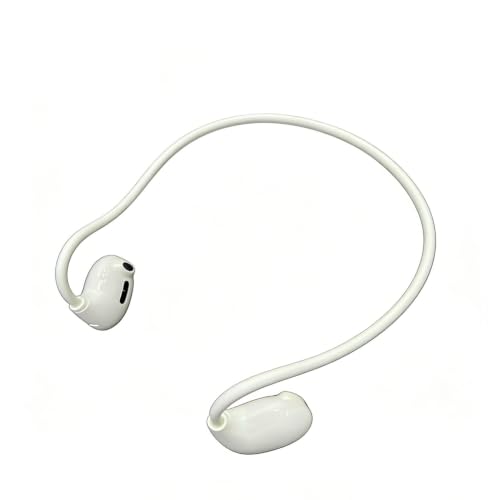 Open Ear Air Conduction Neckband Headphones Bluetooth 5.3, Ultra Low Latency Gaming Wireless Earbuds, 8H Playtime 15g Lightweight Ergonomic Sports Headset with 3D Surround HiFi Stereo White - color: White