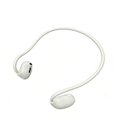 Open Ear Air Conduction Neckband Headphones Bluetooth 5.3, Ultra Low Latency Gaming Wireless Earbuds, 8H Playtime 15g Lightweight Ergonomic Sports Headset with 3D Surround HiFi Stereo White - color: White