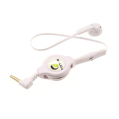 Headphone Retractable Mono Earphone Compatible with Amazon Fire HD 10 Kids Pro (2021 Release),7 (2022 Release),(2017 Release) - 3.5mm w Mic Headset Handsfree Earbud Earpiece B7A