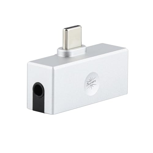 Kiwi Ears Allegro Mini USB C to 3.5/4.4mm IEM Headphone Amplifier | Official Web EQ Tuning, High Resolution 32bit/384kHz for Phone PC Tablet, Portable for Audiophiles Gamers Use(Sliver) - color: Silver