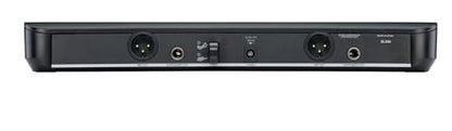 Shure BLX288/PG58 Dual Wireless Vocal System - H9 Band | 14-hour battery and 300 ft UHF range with two PG58 handheld vocal mics and dual-channel receiver for live vocals - style: H9 Band (512-542 MHz)
