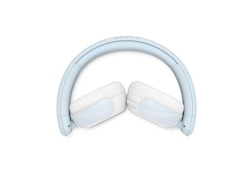 PHILIPS K4200 Lightweight On-Ear Wireless Kids Headphones - Built-in Mic, LED Lights, Safe Volume Limited, Audio Sharing, Foldable & Durable, Blue - color: Blue