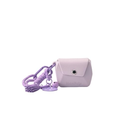 Bubble Pod Wireless Earbuds Case, Shockproof Waterproof EVA Case with Strap & Smiley Charm for Girls,Teens,Gift（Light Violet） - color: Light Violet