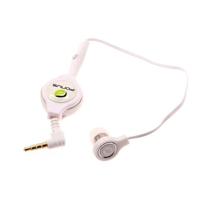 Retractable Mono Earphone Headphone 3.5mm w Mic Compatible with Lenovo Tab Plus 11.5" (2024)/K11 Plus 11.45" (2024)/Tab K10 10.3" (2021), Headset Handsfree Earbud Earpiece Microphone
